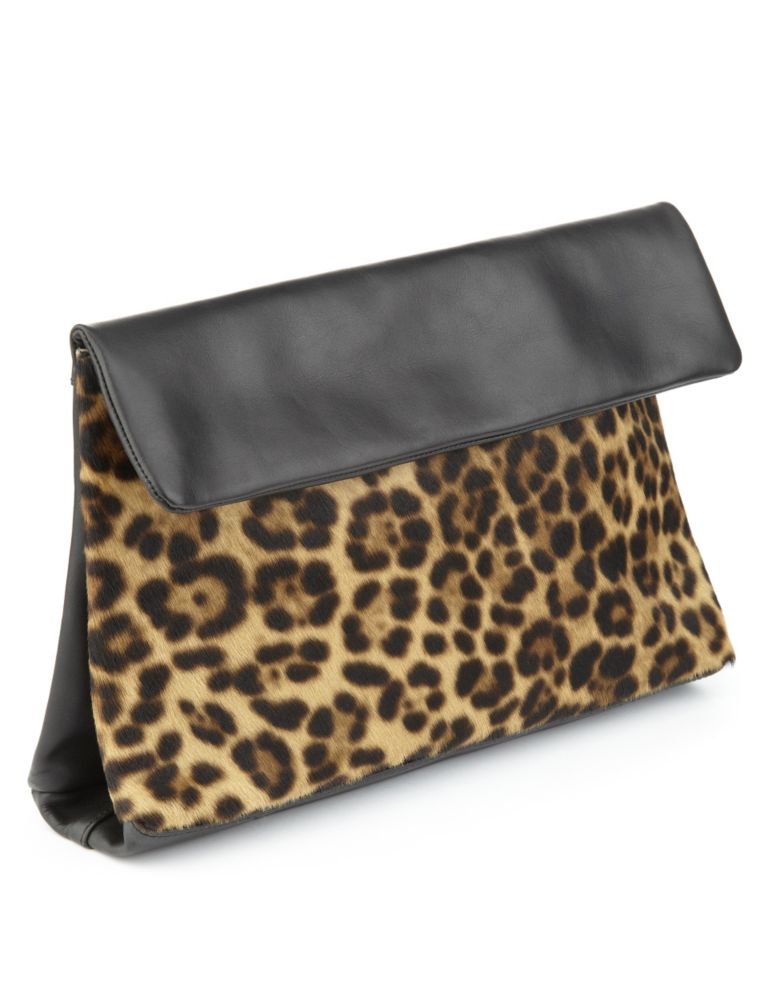 Leather Slouch Clutch Bag 5 of 7