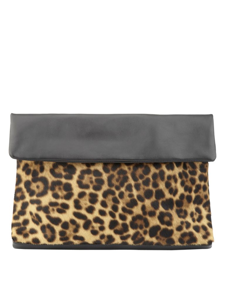 Leather Slouch Clutch Bag 3 of 7