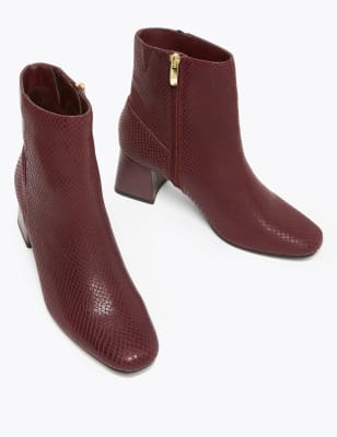maroon snakeskin boots