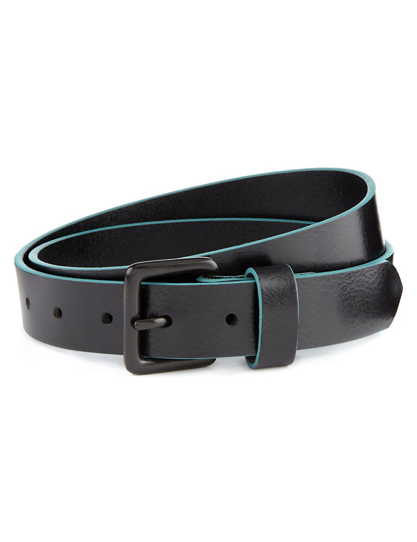 Leather Square Buckle Edge Belt Image 1 of 1
