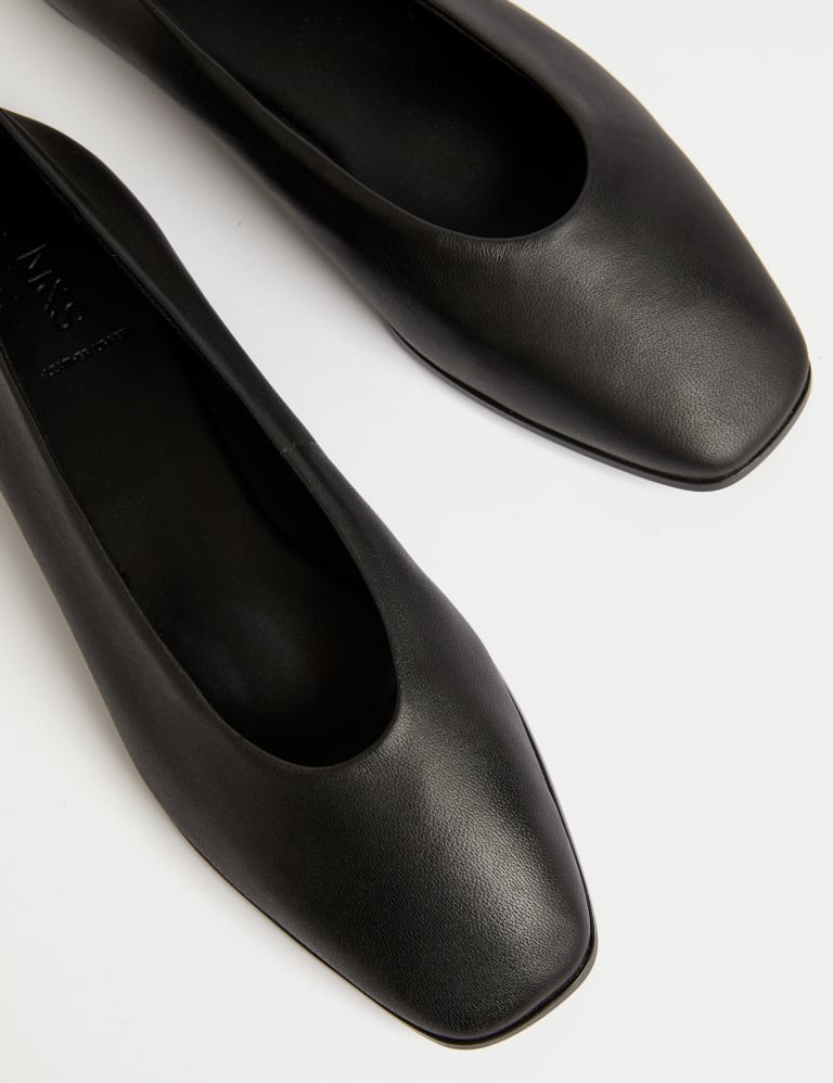 Leather Square Toe Ballet Pumps 3 of 3