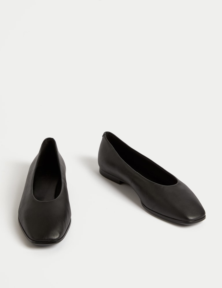 Square toe ballet pumps on sale