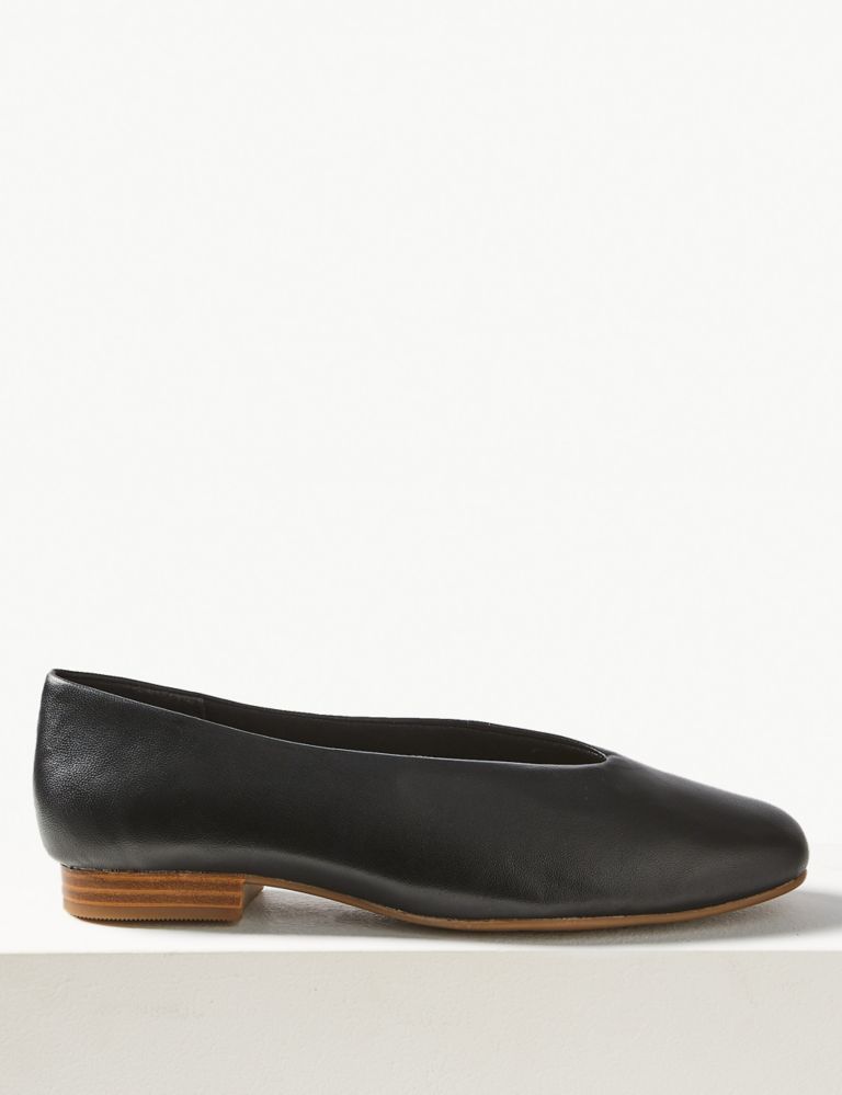 Leather Square Toe Pumps | M&S Collection | M&S