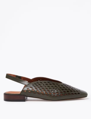 square toe slingback shoes