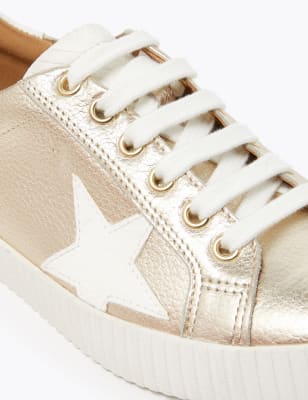 m&s silver trainers