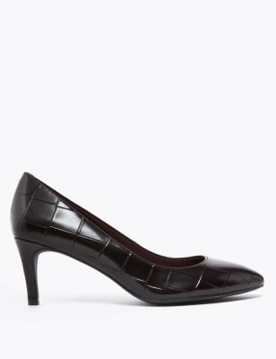 berry coloured court shoes