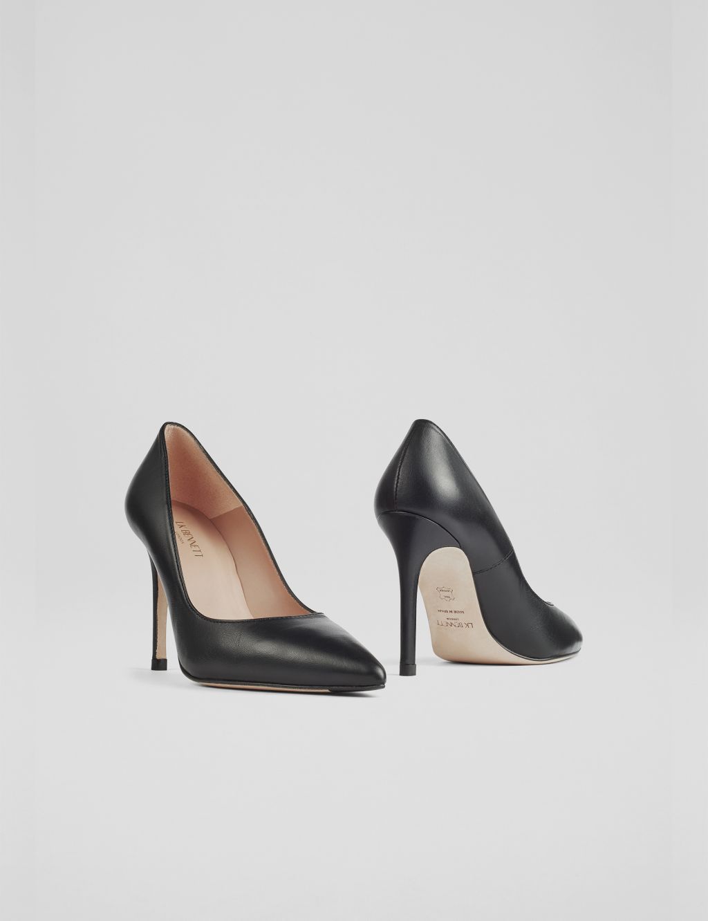 Leather Stiletto Heel Pointed Court Shoes 2 of 4