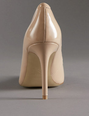Leather Stiletto Pointed Toe Court Shoes with Insolia® Image 2 of 5