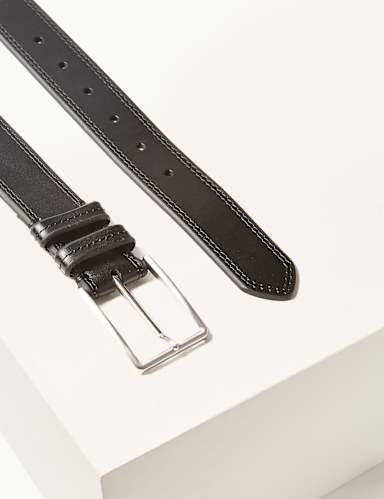 Leather Stitch Detail Belt 2 of 2