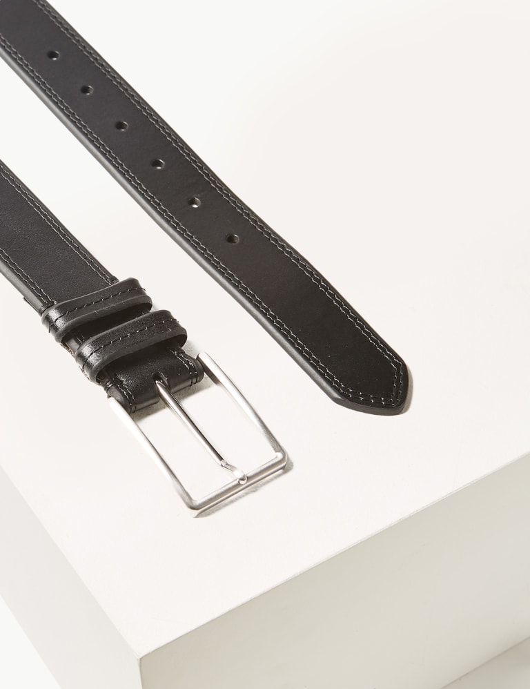 Leather Stitch Detail Belt | M&S Collection | M&S