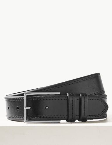 Leather Stitch Detail Belt 1 of 2