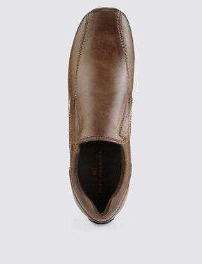 Leather Stitched Slip-On Shoes Image 2 of 3