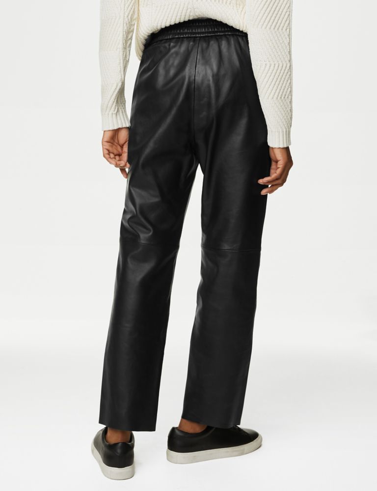 Leather Straight Leg Trousers 5 of 5