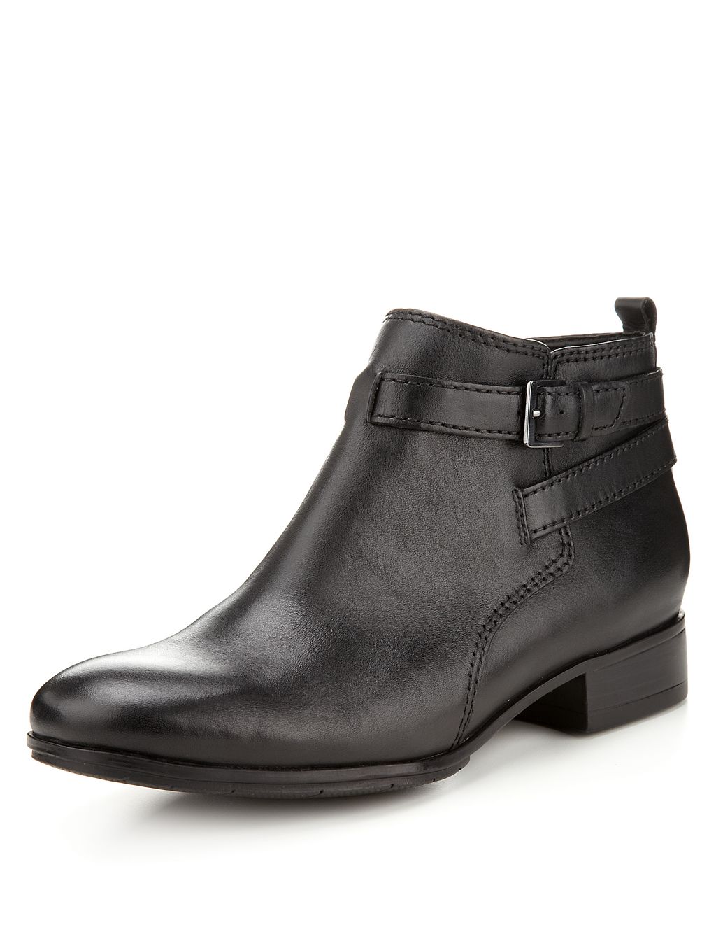 Leather Strap Ankle Boots 2 of 5