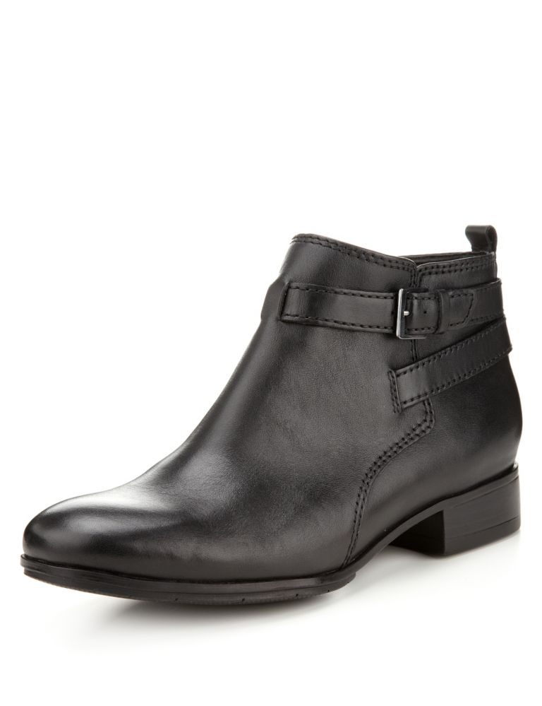 Leather Strap Ankle Boots 1 of 5