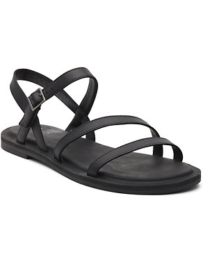 Leather Strappy Flat Sandals Image 2 of 6