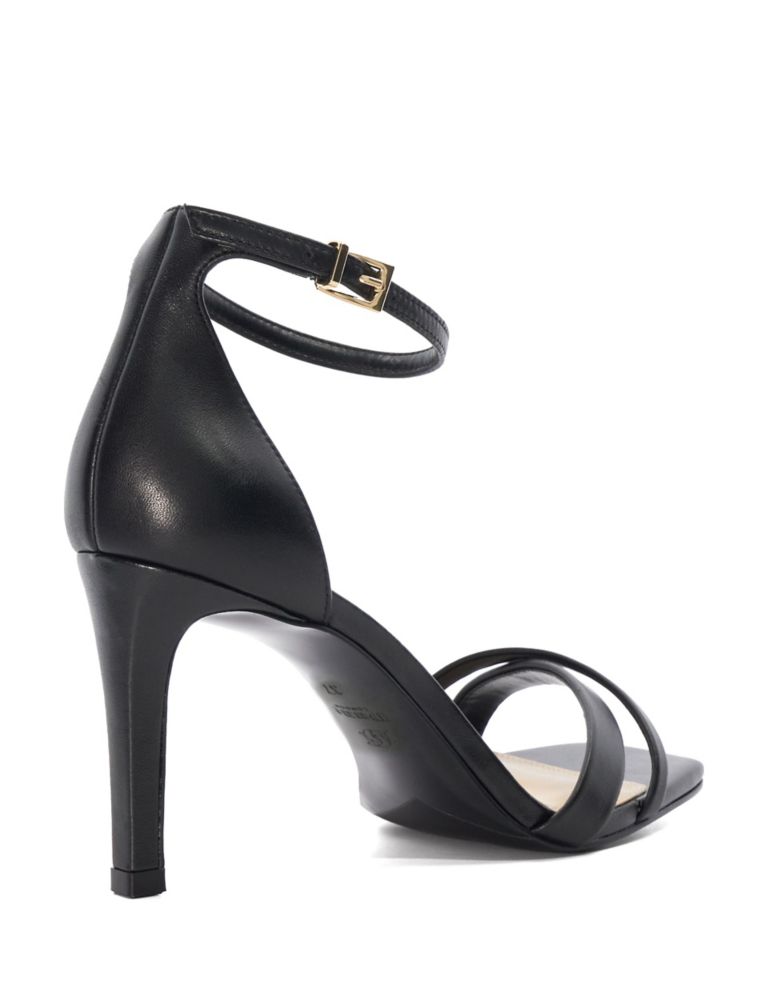 Leather Strappy Stiletto Heel Sandals 3 of 5