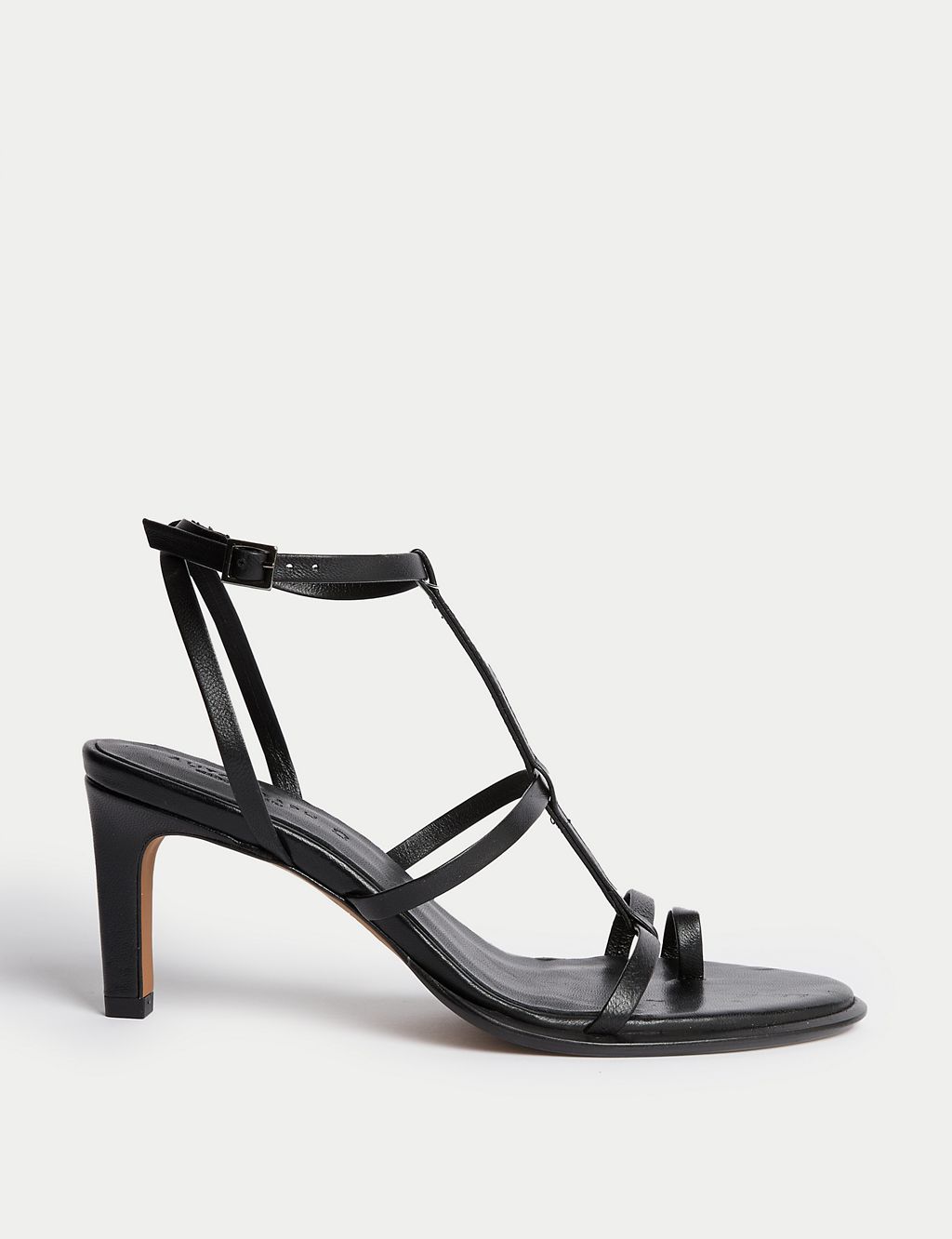 Leather Strappy Stiletto Heel Sandals 3 of 3