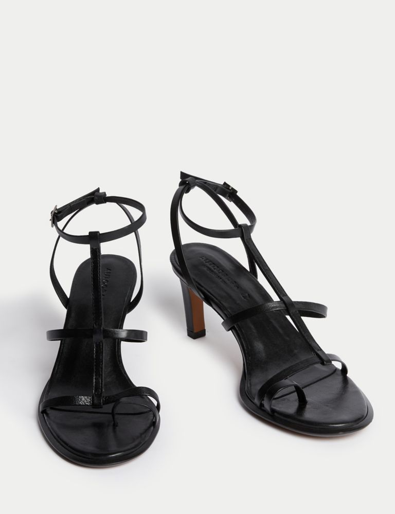 Leather Strappy Stiletto Heel Sandals 2 of 3