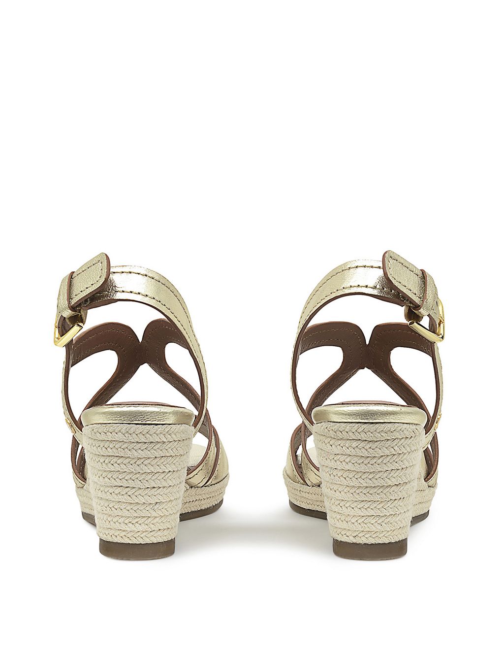 Leather Strappy Wedge Espadrille Sandals 4 of 5
