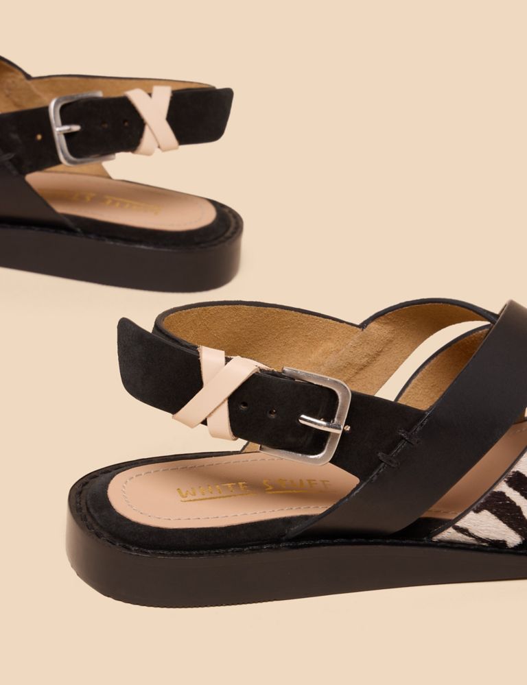 Leather Strappy Wedge Sandals 3 of 4