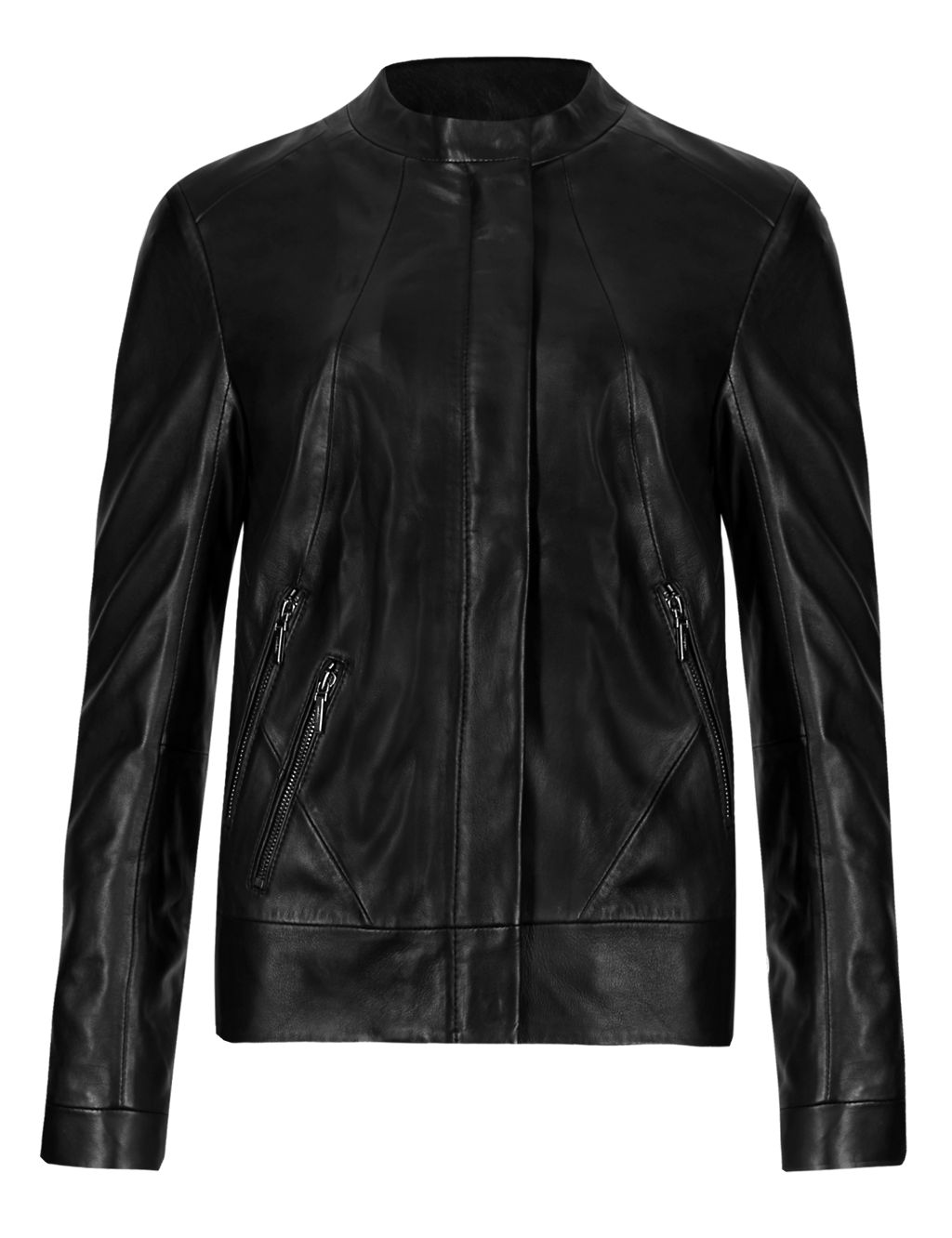 Leather Styled Biker Jacket 1 of 4