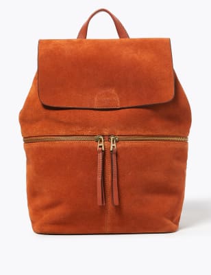 Faux shop suede backpack