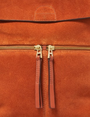 Leather Suede Backpack M S Collection M S