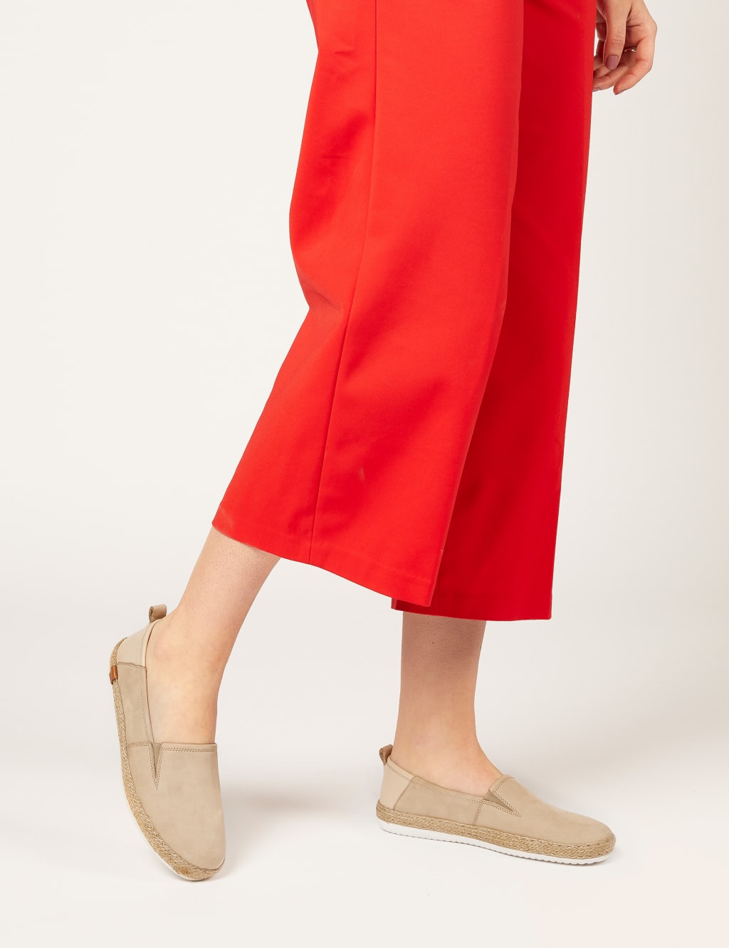 Leather Suede Flat Espadrilles 3 of 5