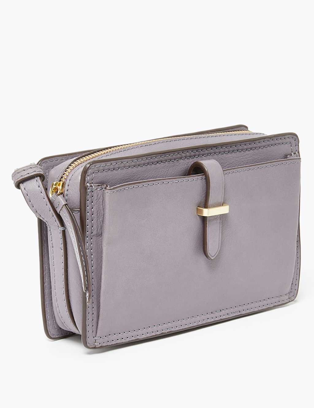Leather Tab Detail Cross Body Bag M&S Collection M&S