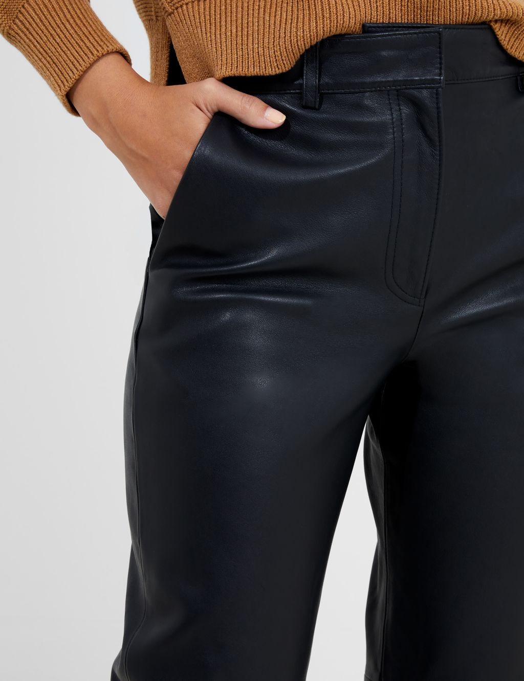 Leather Tapered Ankle Grazer Trousers 2 of 3