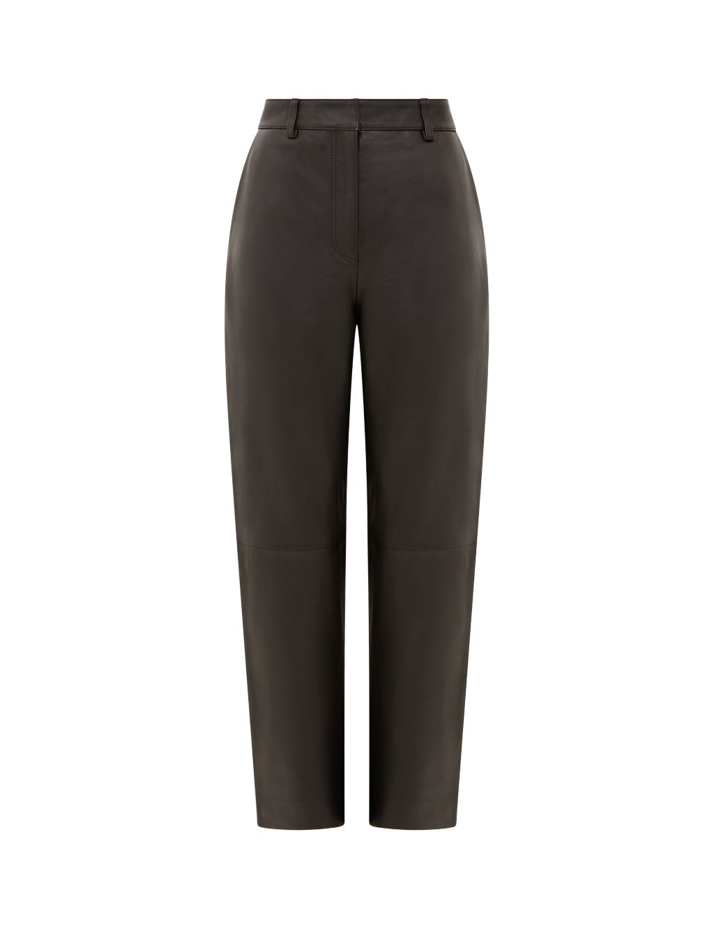Leather Tapered Ankle Grazer Trousers 1 of 3