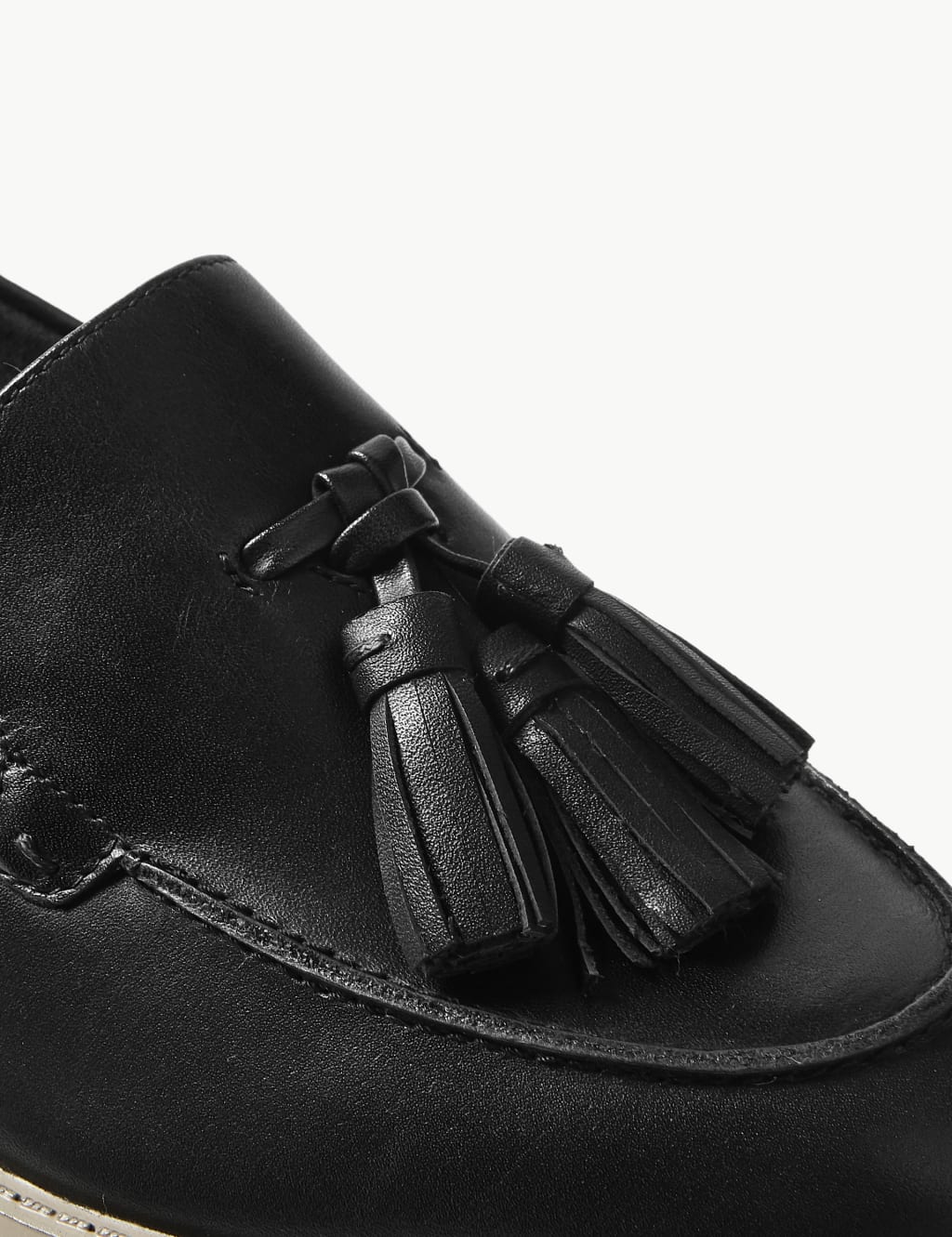 Leather Tassel Flatform Loafers M&S Collection M&S