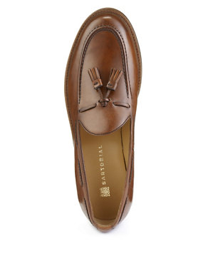 Leather Tassel Slip-On Shoes Image 2 of 5