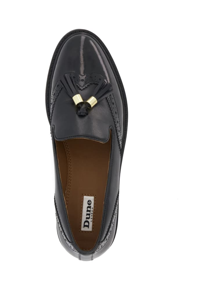 Leather Tassel Slip On Wedge Loafers Dune London M S