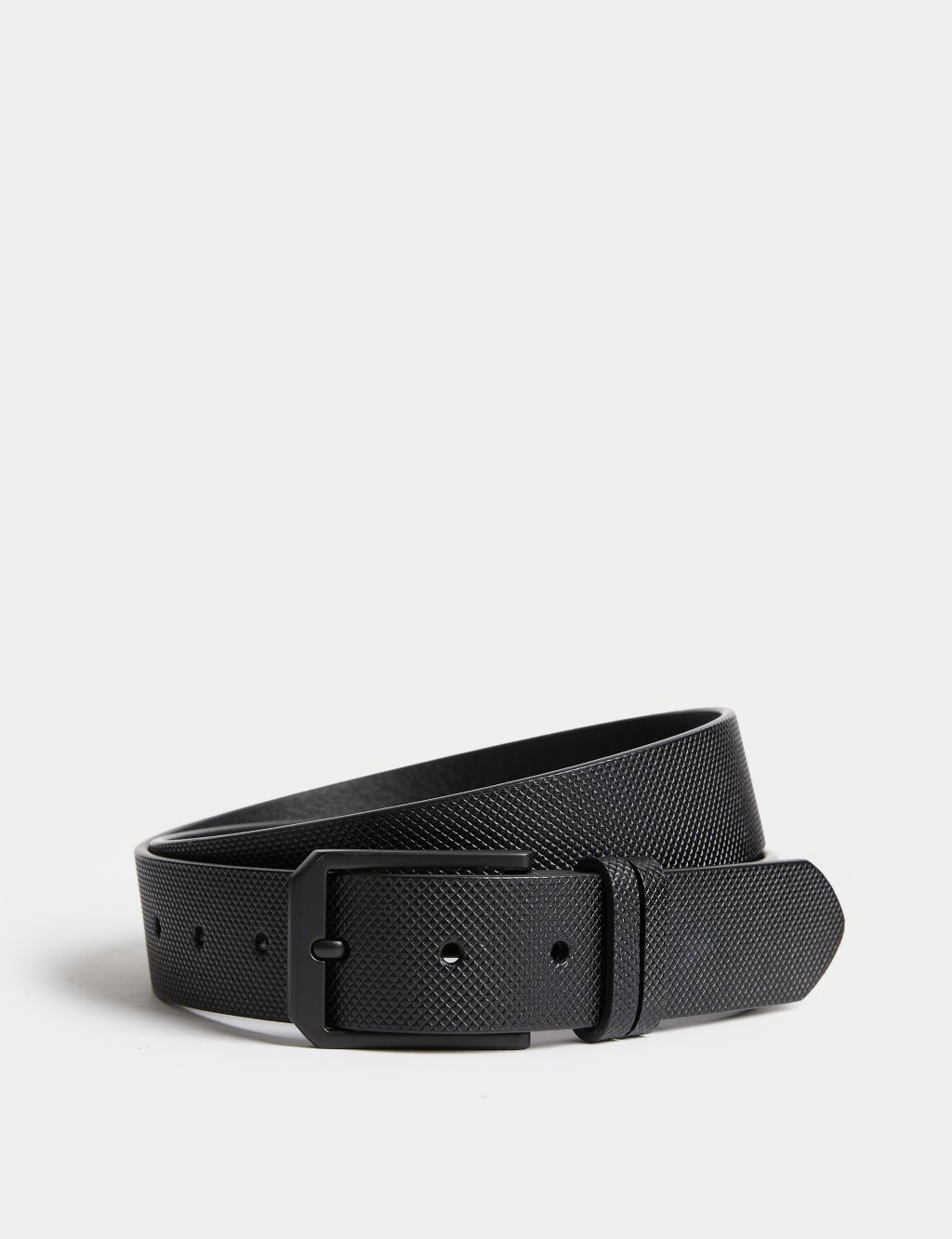 Buy Leather Textured Belt | M&S Collection | M&S