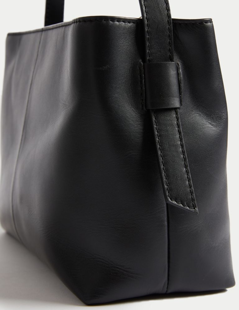 Leather Top Handle Shoulder Bag 3 of 5