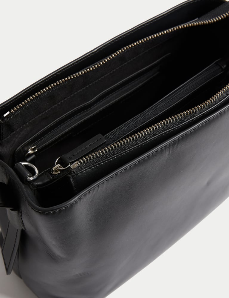 M&s black leather handbags sale