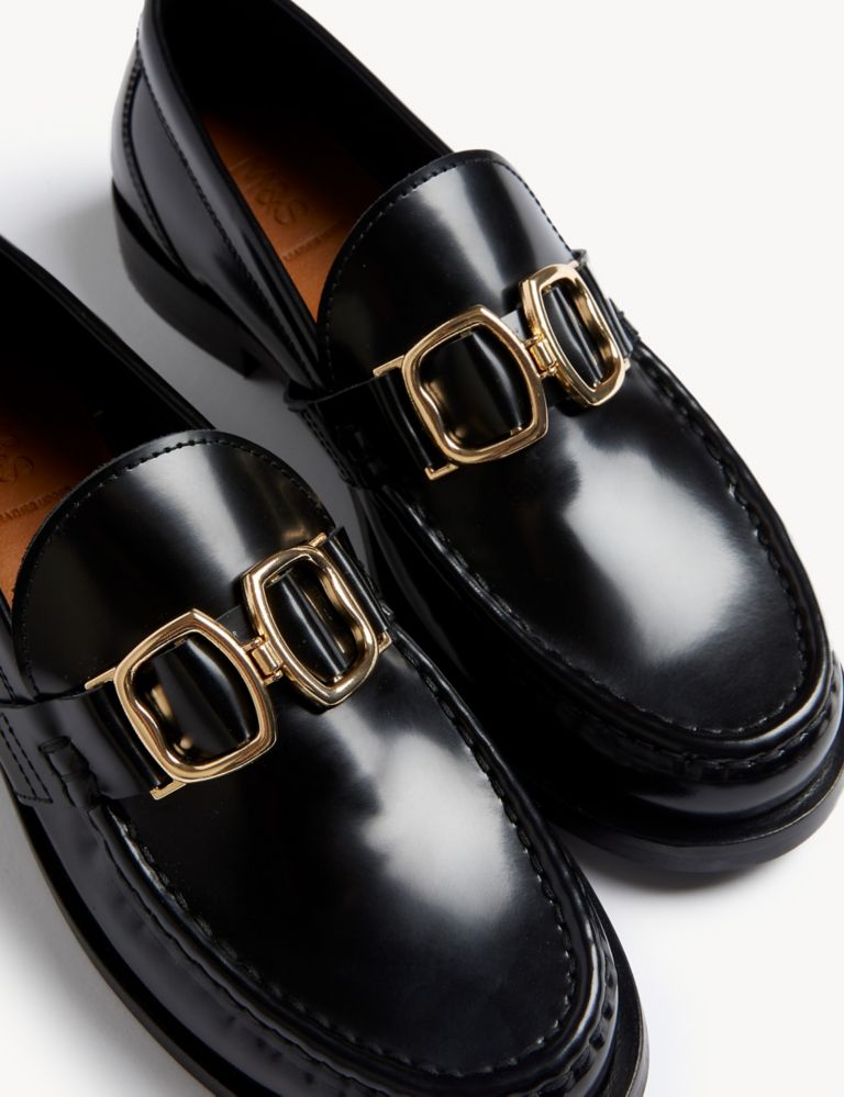 Leather Trim Flat Loafers 1 of 6
