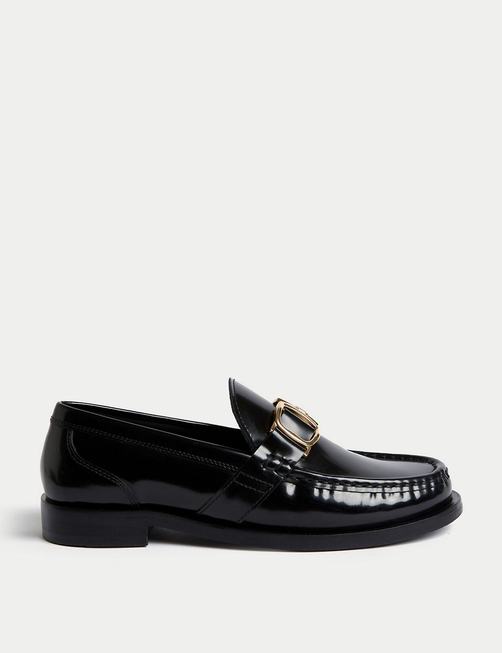 Leather Trim Flat Loafers 2 of 6