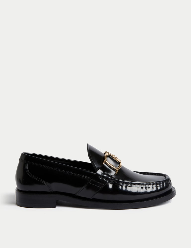 M&s ladies flat black cheap shoes