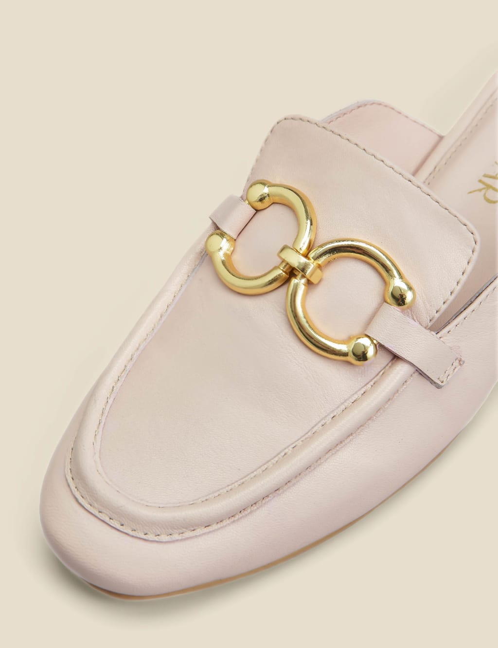 Leather Trim Slip On Mule Loafers SOSANDAR M S
