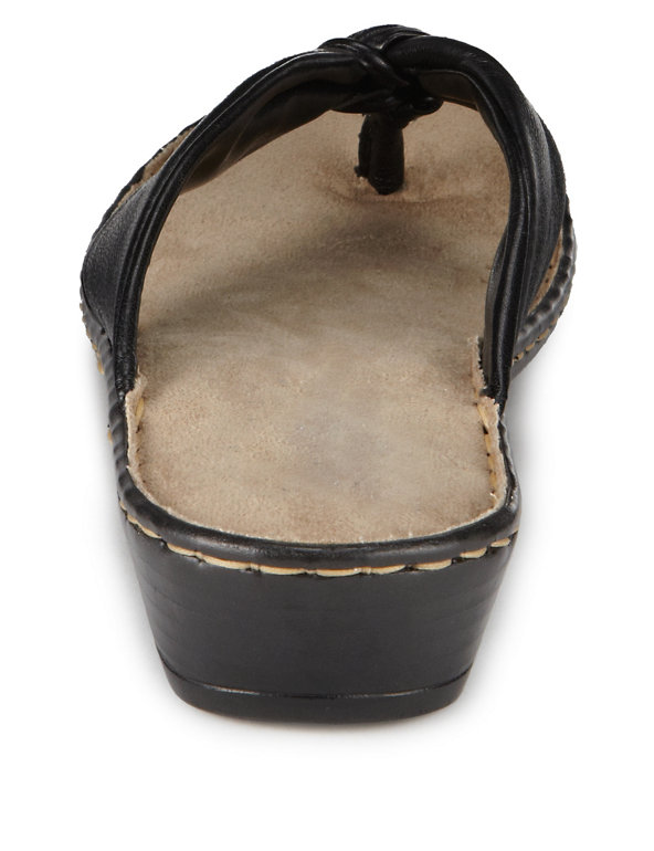 Ex M*S Footglove Leather Tubular Toe Sandals Size 3 4 5 6 7 8