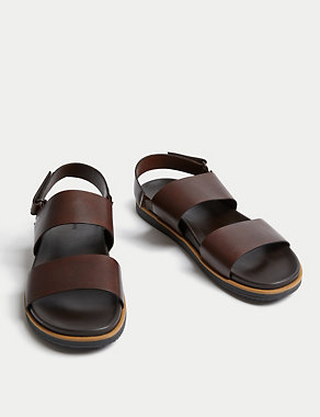 Leather Two Strap Sandals Image 2 of 5