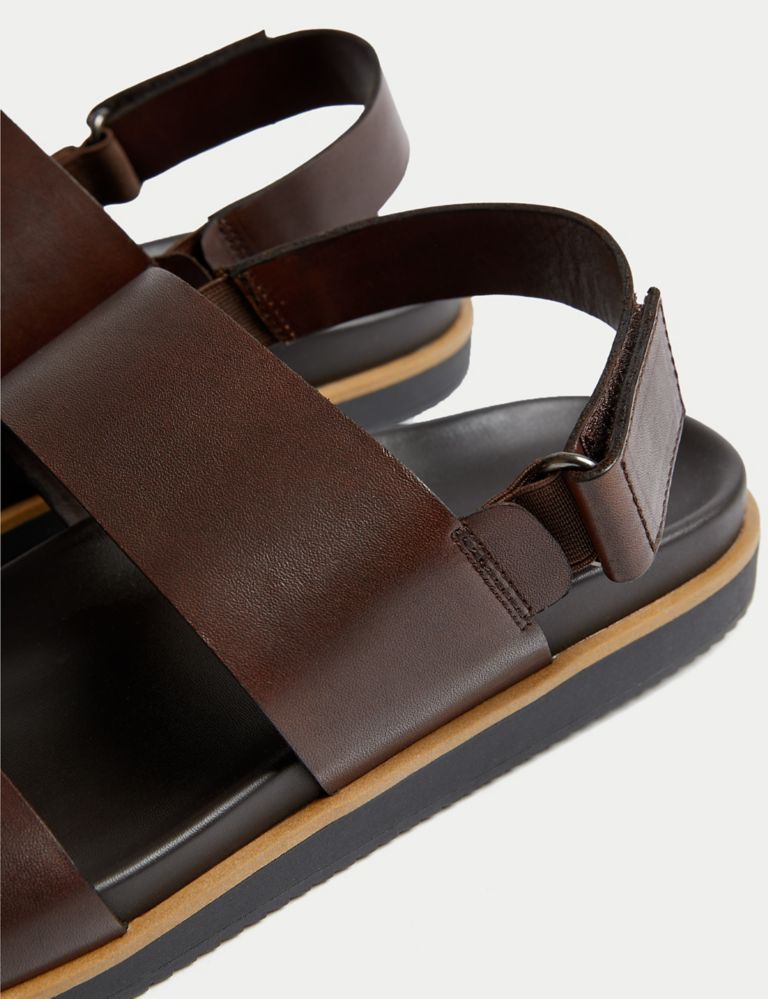 Leather Two Strap Sandals 3 of 5