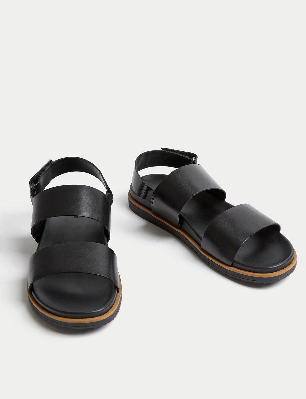 Leather Two Strap Sandals 1 of 5