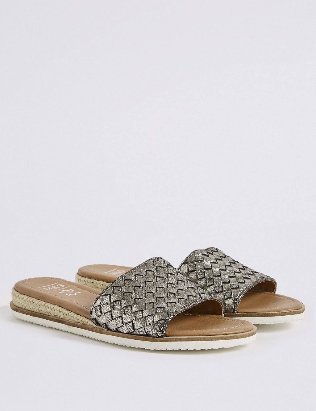 Leather Weave Mule Sandals 2 of 6