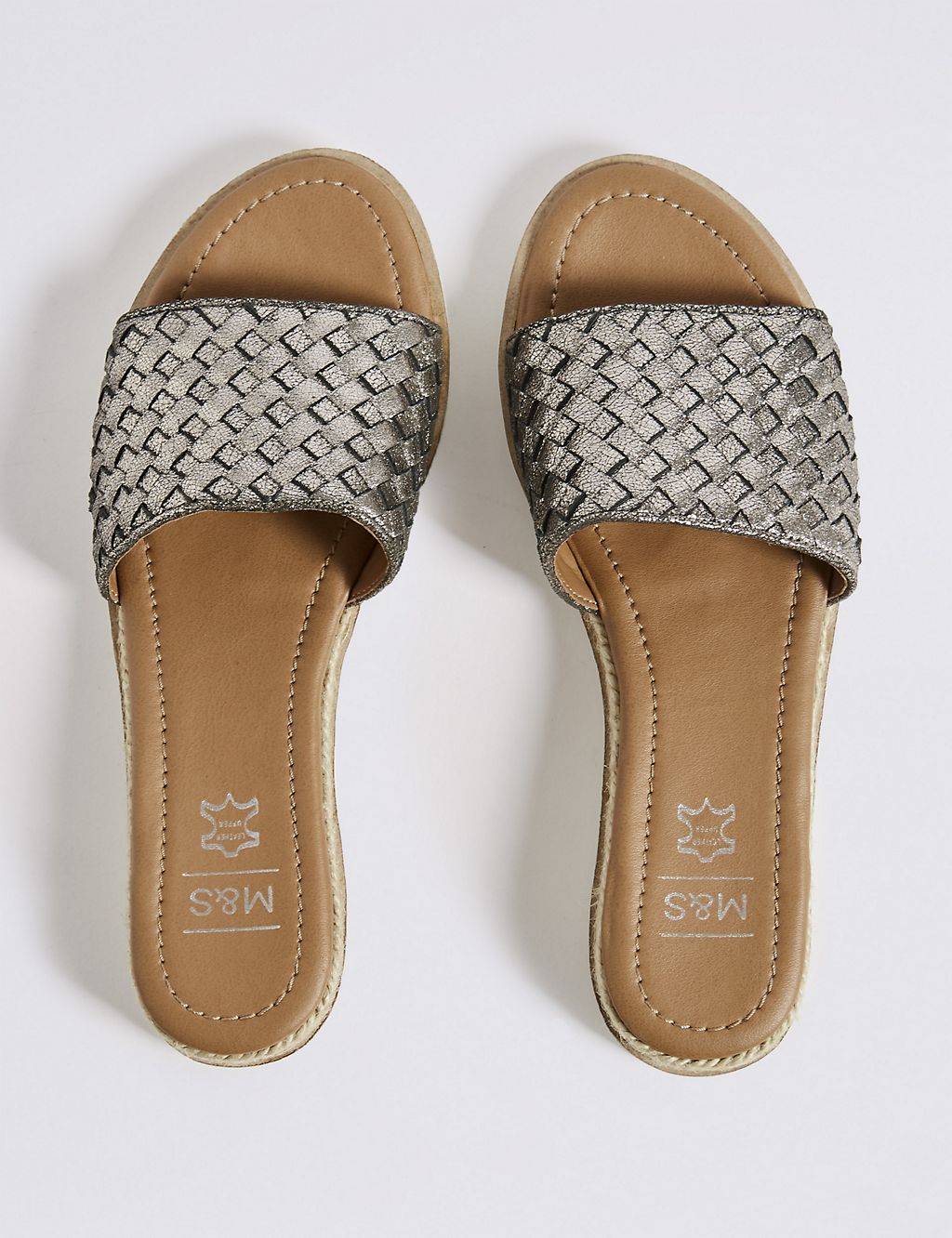 Leather Weave Mule Sandals 4 of 6