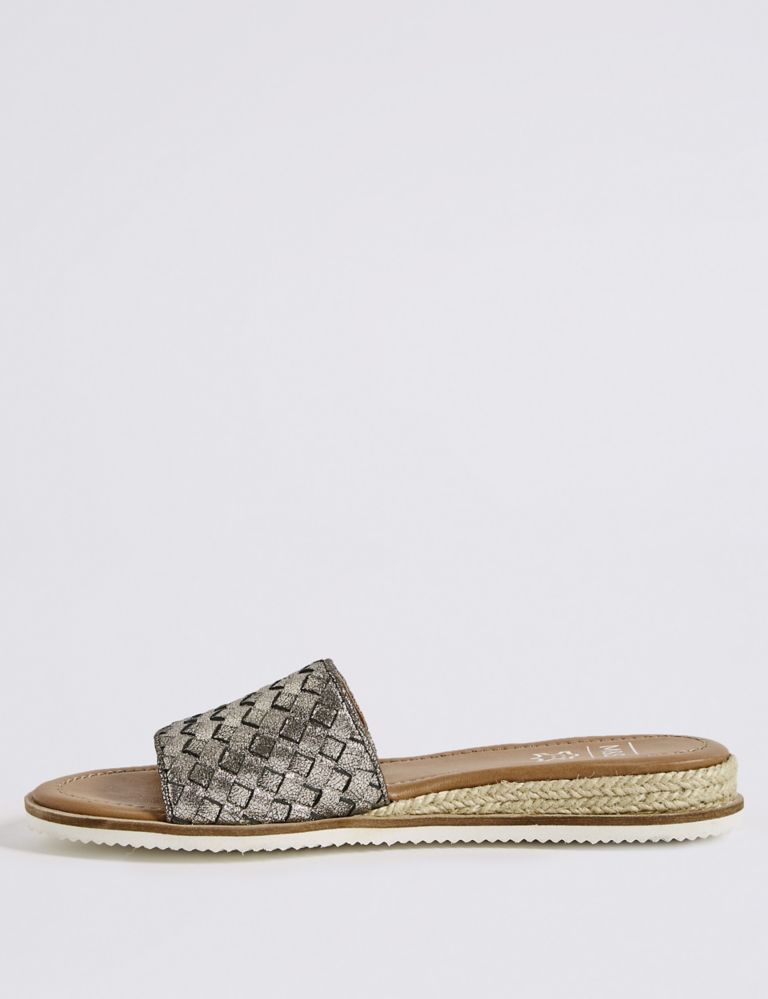 Leather Weave Mule Sandals 5 of 6