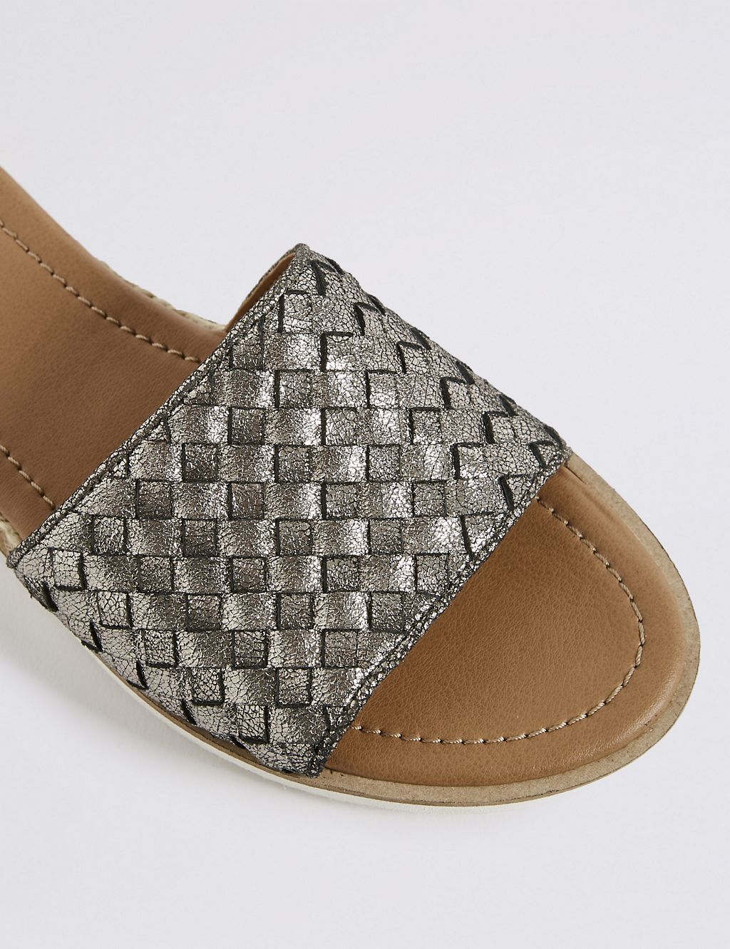 Leather Weave Mule Sandals 6 of 6